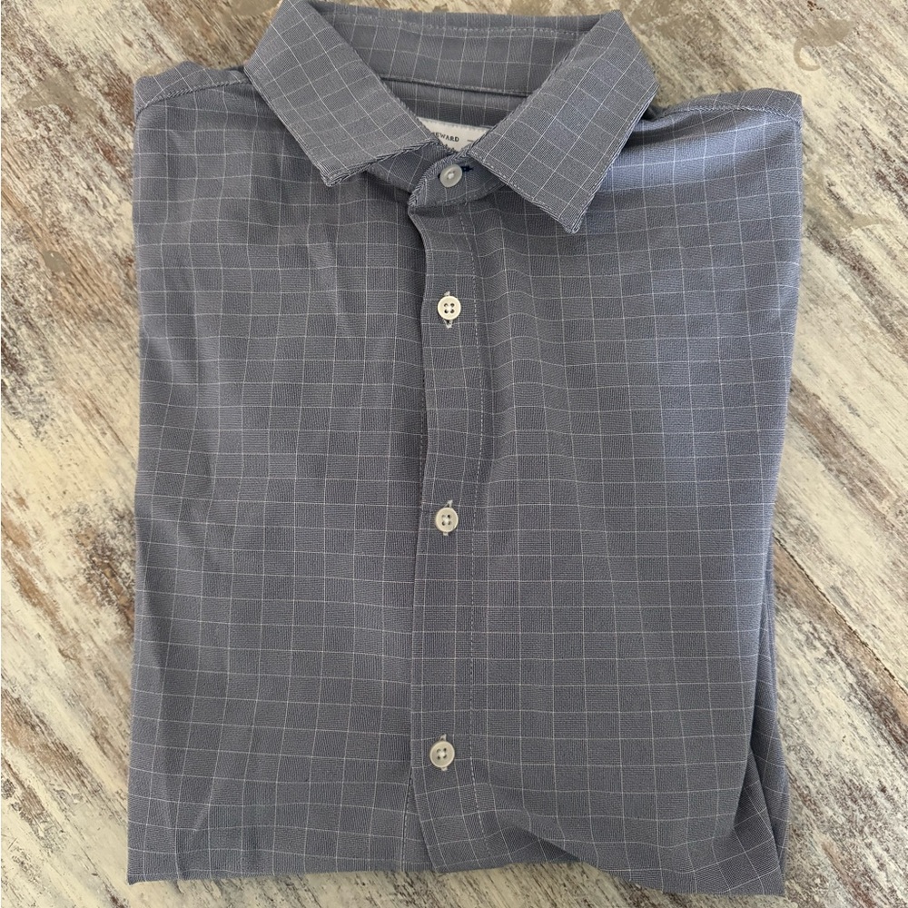 Mizzen+Main Long sleeve dress shirt - blue checkered